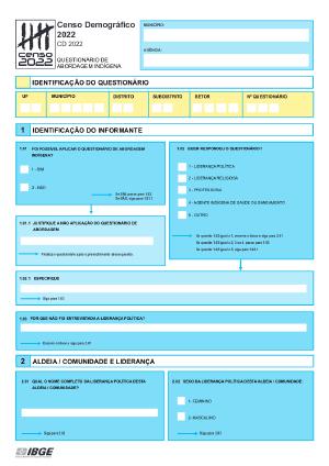 Imagem Questionário de Abordagem Indígena